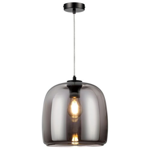 REALITY Enola ChandelierE27X1 MAX40WIron+glassD22CM canopy and cup black