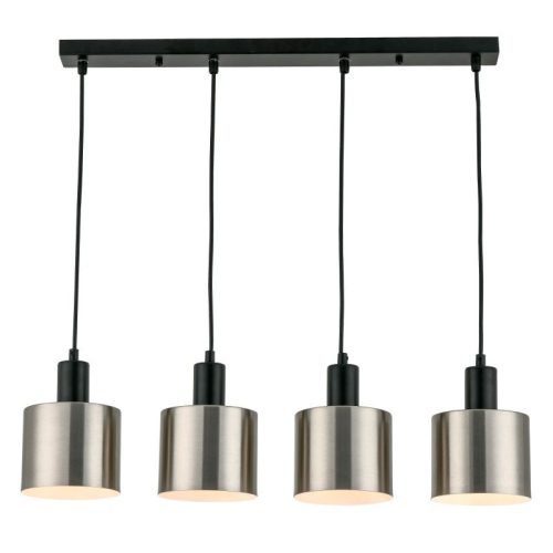 REALITY Nulla Metal pendant lamp, nickel matt+black+white color finish, E27 4*40W,color box+carton