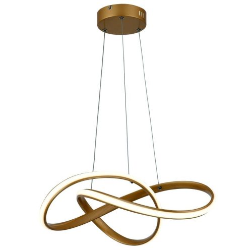 REALITY Hannah Pendant lightAlu. and silicon and IronPainting Gold finish36W LED incl.80lm/W CRI: ≧80 ; 2years warranty; A+4000K dimmable w remote controlOverall size:D500xH1200mm