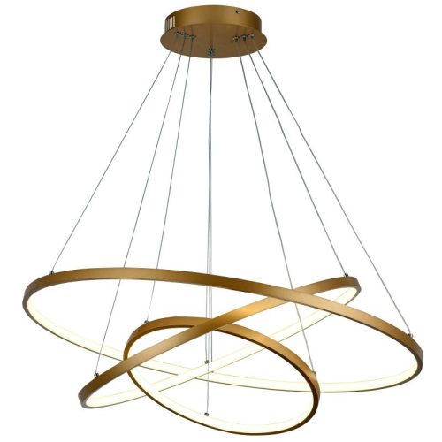 REALITY Cataleya Pendant lightAlu. and Silicon and IronPainting Gold finish. LED 58W; 80lm/W; 4000K25000hours;CRI≧80;A+Size:(D800+D600+D400)*H1200mm