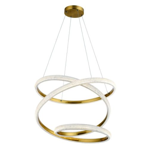 REALITY Enzo Pendant lamp, Alu.and acrylic and Ironshiny gold finish on aluLED 4000K 58W; 80lm/W;25000hours;CRI≧80;A+Size:D700*H1200MM