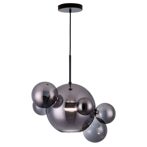 REALITY Multiverse Pendant lamp, Alu+ acrylic + Iron+Glass black finishing+Smoked GlassLED 4000K 10W; 80lm/W;25000hours;CRI≧80;A+Size:D300*H1200CM (glass sizes :100+120+150+300)