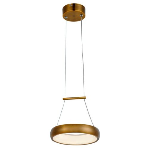 REALITY Thea Pendant lamp, Alu.and Acrylic and IronBrushed gold darkLED 12W; 4000K; 80lm/W;25000hours;CRI≧80;A+Size:D200xH1000mm