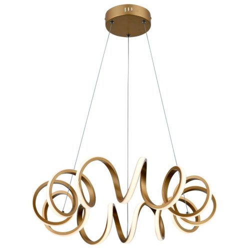 REALITY Loop pendant lamp with dimmable driver +RCAlu+ pvc+ Iron Painting Gold finishingLED 4000K 40W; 80lm/W;25000hours;CRI≧80;A+Size:D550*H1200MM H12