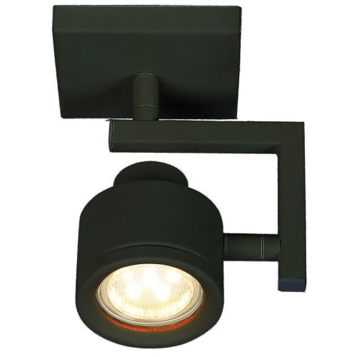 REALITY Alenis 2 Spot lamp, sand black 1*GU10 ,bulb not incl. 230Vcanopy size:9*9cm H:15cm  - REAL-823301-02