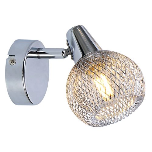 REALITY Loretto single spot,chromesize:100*135*140mmmetal shade:∅100*80mm1*E14 bulb not incl.