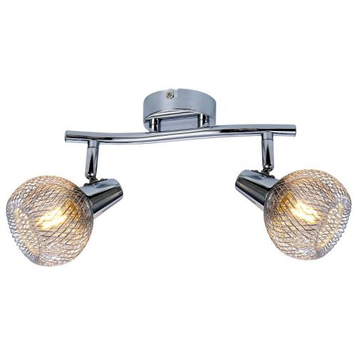 REALITY Loretto 2lt spot,chromesize:100*250*165mmmetal shade:∅100*80mm2*E14 bulb not incl.