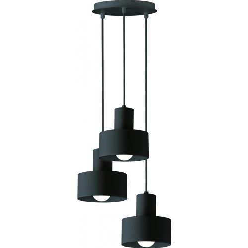 VIOKEF 3/L Pendant Light Black Norton - VIO-4185001